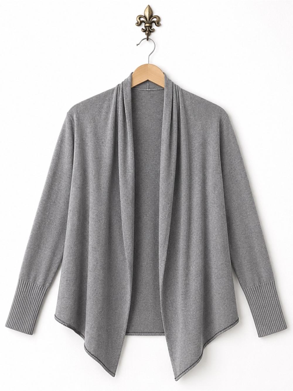 525 America gray open front shrug cardigan top sweater S